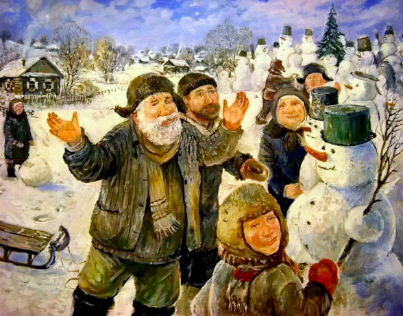 Позитивный взгляд на жизнь на картине Леонида Баранова